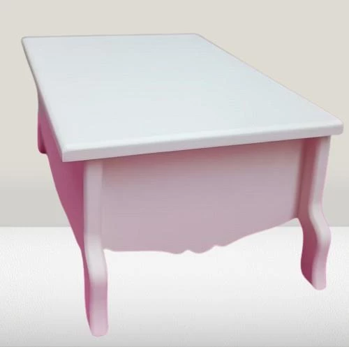 Hobi ERC Ayaklı Kutu Model 90401 Parlak Krem Boyalı Ahşap MDF El Yapımı - 4