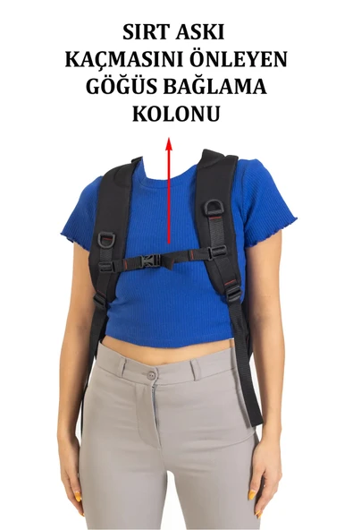 Walkenzo Dada 03 Laptop Bilgisayar Sırt Çantası - Resim 6