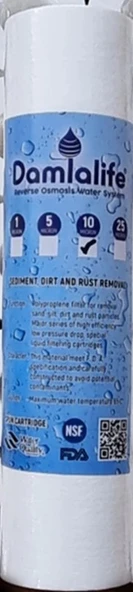 Damlalife 10'' Su Arıtma spun 10 Micron Sediment Filtre ürün görseli