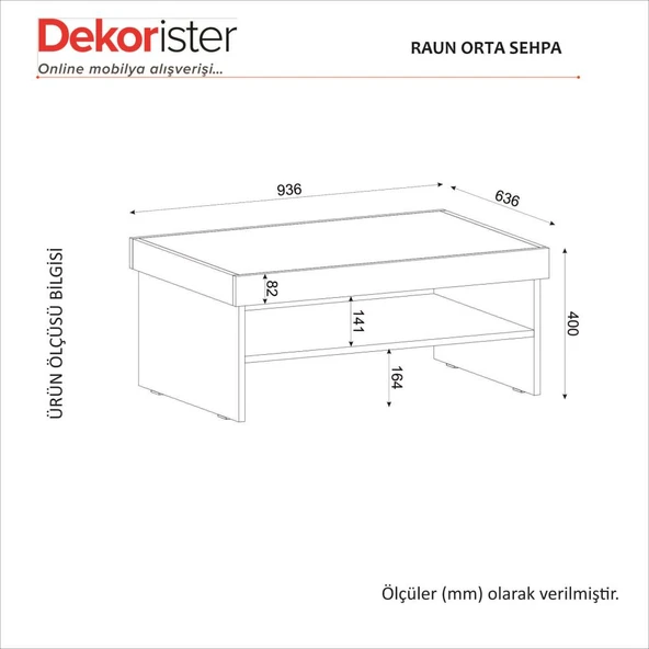 Dekorister Raun Orta Sehpa Sepet - Antrasit - 8