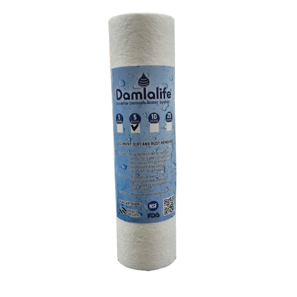 Damlalife 10" Su Arıtma 5 Micron Sediment Filtre