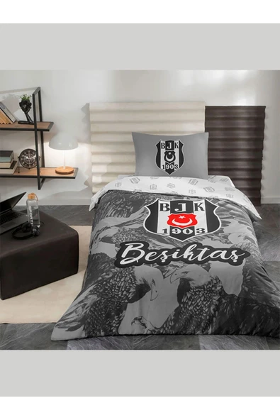 Taç Lisanslı Nevresim Takımı Beşiktaş Kartal Tek Kişilik