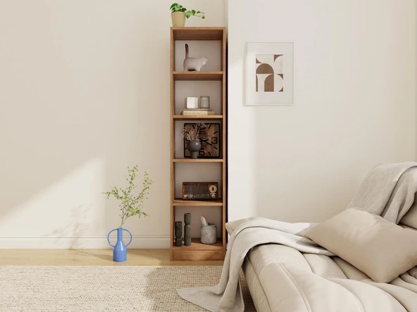 5 Bölmeli Kitaplık Marbella Kiraz - Beyaz - 1