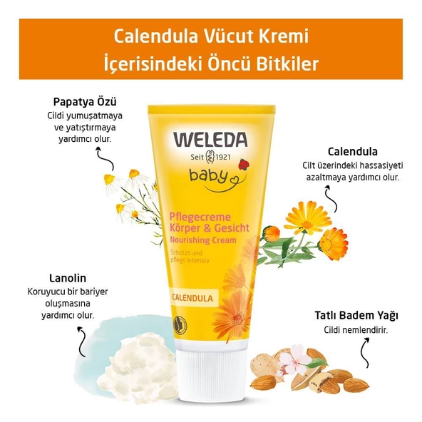 Weleda Calendula Organik Nemlendirici Vücut Kremi 75ml - 3