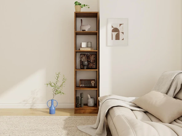 5 Bölmeli Kitaplık Amalfi Beyaz ürün görseli 1