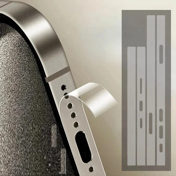 İphone 16 Pro Max Uyumlu 2 Adet Çerçeve Koruyucu Şeffaf Ultra koruyucu Nano Jelatin - Resim 4