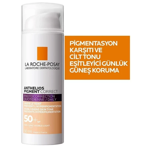 La Roche Posay Anthelios UV Daily Pigmentcorrect Light SPF50+ Leke Karşıtı ve Cilt Tonu Eşitleyici Yüz Güneş Kremi 50ml - 3