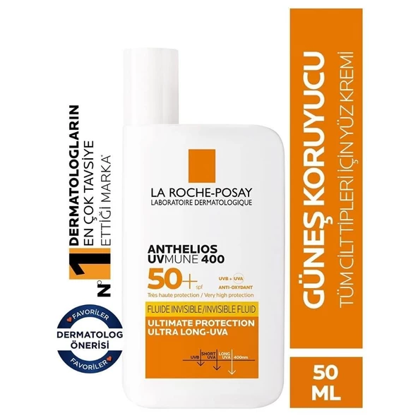 La Roche Posay Anthelios UVmune Fluid Güneş Kremi SPF50+ 50ml (Shaka Fluid)