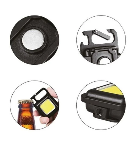 POWERMASTER TYP-C Şarjlı Cob Ledli Anahtarlık Fener Profesyonel 500lm (3 Mod 3 Fonksiyonlu) - Resim 2