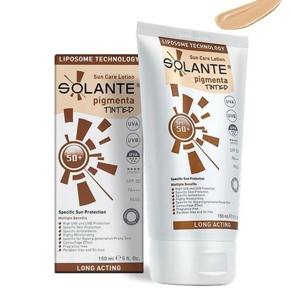 Solante Pigmenta Tinted Renkli Güneş Koruyucu Losyon SPF50 150ml