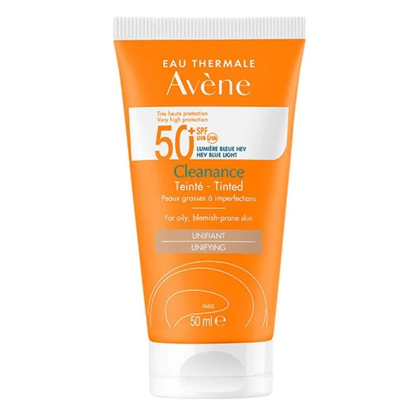 Avene Solaire Cleanance SPF 50+ Yağlı Ciltler için Renkli Güneş Koruyucu 50 ml