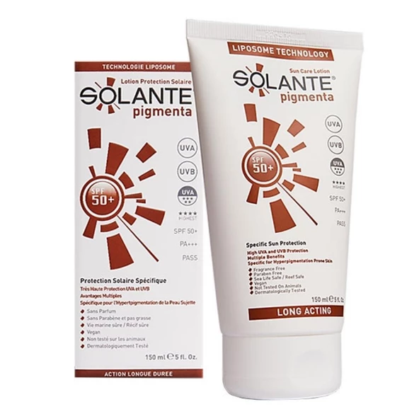 Solente Pigmenta SPF 50+ Güneş Koruyucu Losyon 150ml ürün görseli