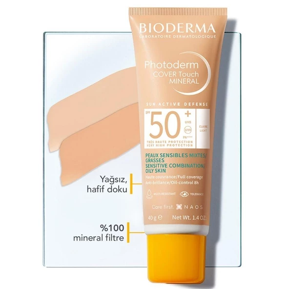 Bioderma Photoderm Cover Touch Renkli Güneş Koruyucu SPF 50 40gr - Light - 2