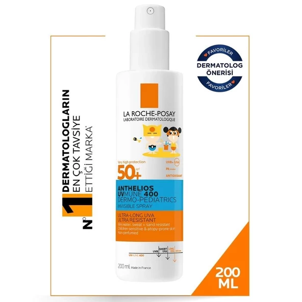 La Roche Posay Anthelios Dermo Pediatrics Uvmune 400 Güneş Koruyucu Sprey SPF50+ 200ml