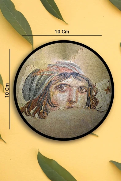 Valerine Life Zeugma Çingene Kız Figürlü Yıkanabilir Kaydırmaz Ofis Çay ve Fincan Bardak Altlığı 10x10cm 6 Adet - 2