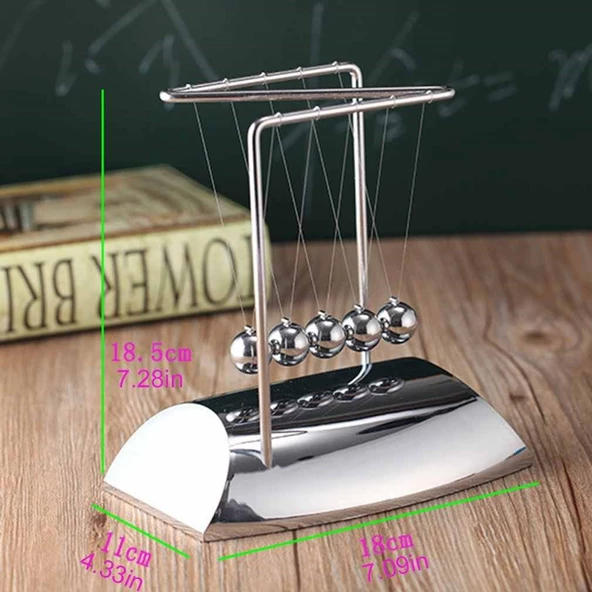 Lüks Newton Balance Denge Topu Büyük Boy Z Cradle Şık Ofis Hediyesi - 5