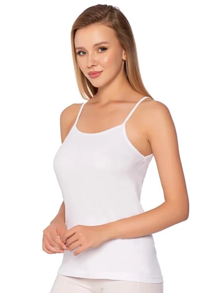 6 Adet Sedef Yıldız Bayan Battal Penye İp Askılı Atlet 1055 - Resim 2