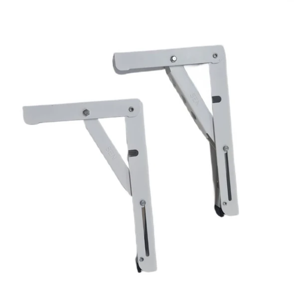ŞEN METAL Mandallı Katlanabilir Masa Konsolu beyaz 40cm (1çift) - 3