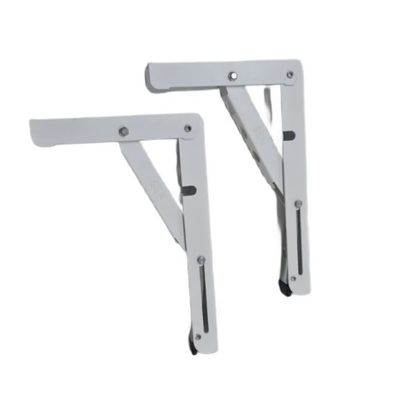 ŞEN METAL Mandallı Katlanabilir Masa Konsolu beyaz 40cm (1çift) - 2