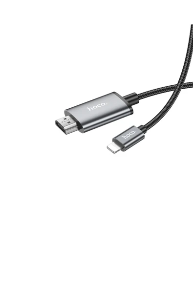UA27 2M Tak Çalıştır Lightning to HDMI Alüminyum Alaşımlı Örgü Korumalı Dönüştürücü - Resim 7