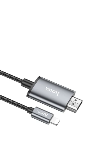 UA27 2M Tak Çalıştır Lightning to HDMI Alüminyum Alaşımlı Örgü Korumalı Dönüştürücü - Resim 6