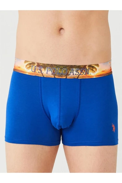 U.S. Polo Assn. Erkek 3'lü Boxer Turuncu-Saks-Antrasit - 6