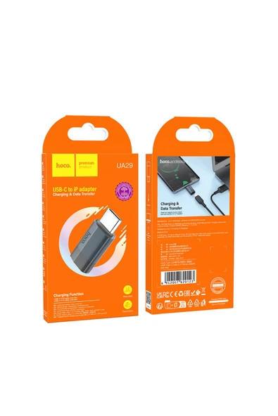 UA29 Tak Çalıştır Type-C to Alüminyum Örgülü Kablolu Lightning Dönüştürücü - Resim 5