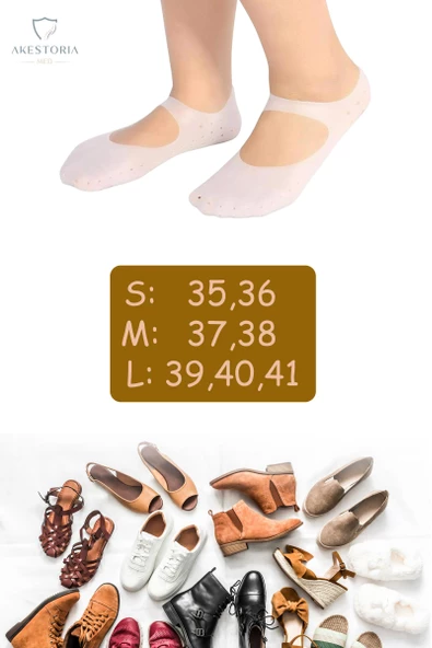 Çift Ayak Bakım Çorabı Yumuşak Silikon Patik Çorap 2'li FC-031 - 9