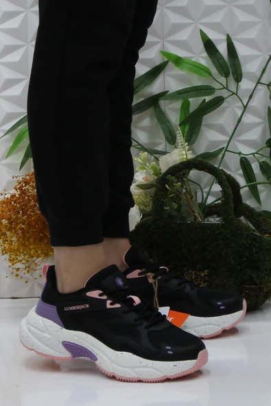 Lumberjack Fanto Siyah Pudra Rahat Orijinal Ürün Sneaker Kadın Ayakkabı ürün görseli