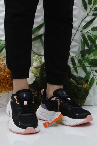 Lumberjack Fanto Siyah Pudra Rahat Orijinal Ürün Sneaker Kadın Ayakkabı - Resim 2