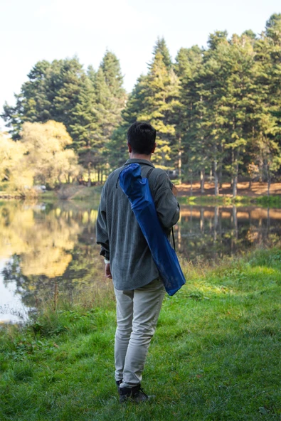 EXENT 2'Lİ Rejisör Kamp Sandalyesi Katlanır Çantalı Piknik, Plaj, Balıkçı Sandalyesi-Lacivert - Resim 7