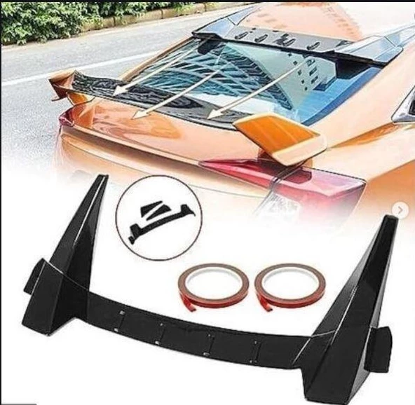 Honda Civic FC5 Typer Cam Üstü Spoiler Piano Black 2016-2021 - 2