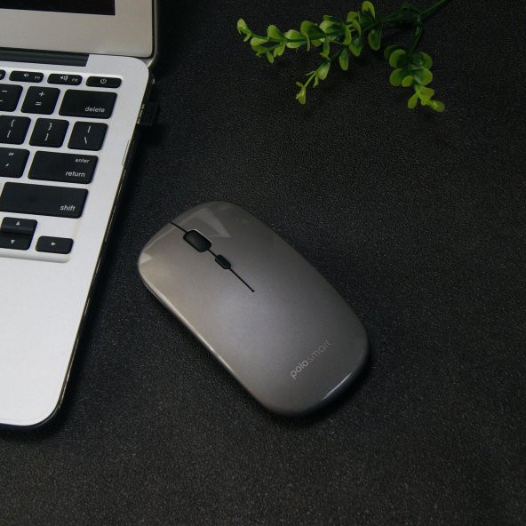Polosmart PSWM13 Hybrid Bluetooth & Wireless Şarj Edilebilir Mouse K.Gri - 3