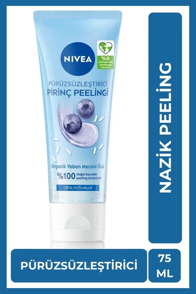 NİVEA PİRİNÇ PEELİNGİ PÜRÜZSÜZLEŞTİRİCİ-75ML MAVİ - 3