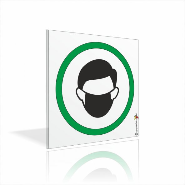 Maskeli Girilebilir Maskesiz Girilemez Girmek Yasaktır Levhası - 2