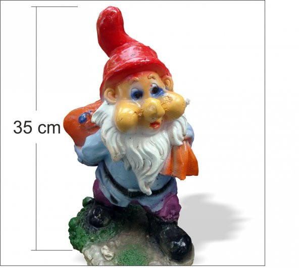 İç Dış Mekan 35cm Yedi 7 Cüceler Şirin Baba Bahçe Heykeli Biblosu