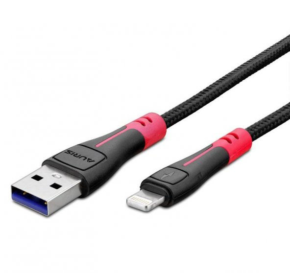 3.4A Auris Apple iPhone USB Lightning Data ve Hızlı Şarj Kablosu