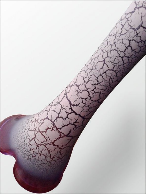 80 cm Uzun Derin Çatlatma Beyaz Mor Renkli Su Geçirmez Cam Vazo - Resim 4