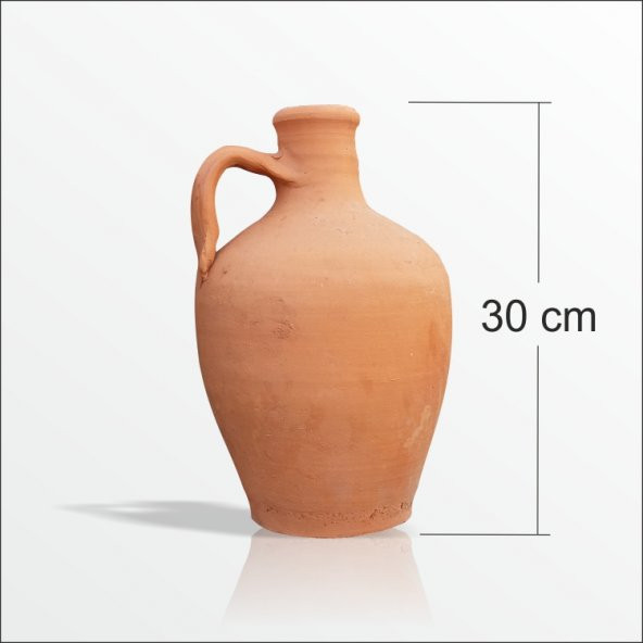 Yılbaşı Kına Düğün Dernek İçin Gerçek Çömlek Toprak Kulplu Testi - Resim 2