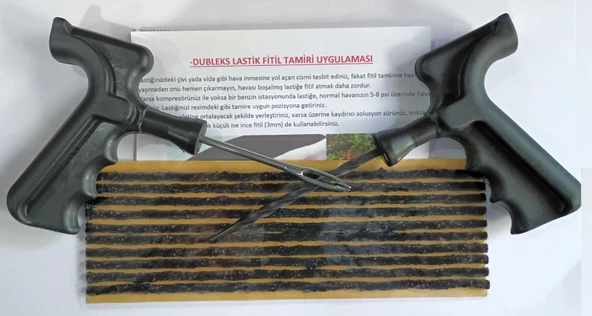 Lastik Tamir Seti:10 Adet İnce Fitil, Fitil Atma, Kanal Açıcı ürün görseli