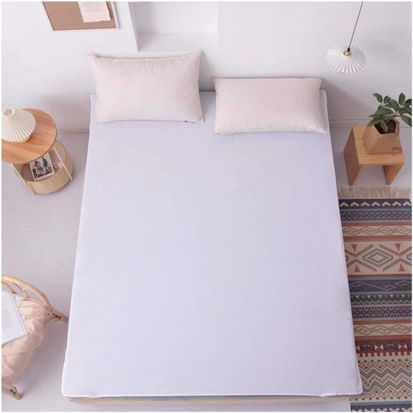 Maki Home 120x200 cm Köşelerden Lastikli Tek Kişilik Sıvı Geçirmez Yatak Koruyucu Alez - 3