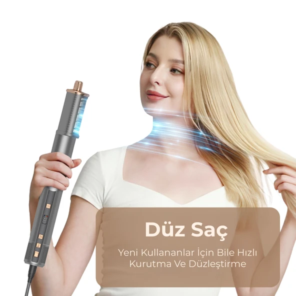 Yasomi Witero 9in1 Ultra Airwrap Multi-Styler Sıcak-Soğuk Hava Üflemeli Saç Şekillendirme Cihazı - 7