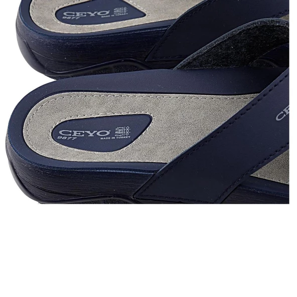 Ceyo 9877 Erkek Anatomik Çapraz Terlik Lacivert 41-45 - 4