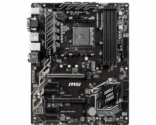 MSI B450-A PRO MAX AM4 DDR4 3466(OC) VGA DVI HDMI M.2 USB3.1 ATX - 3