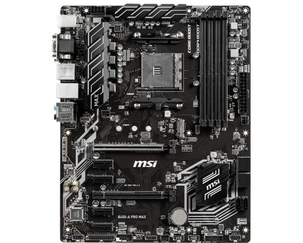 MSI B450-A PRO MAX AM4 DDR4 3466(OC) VGA DVI HDMI M.2 USB3.1 ATX - 4