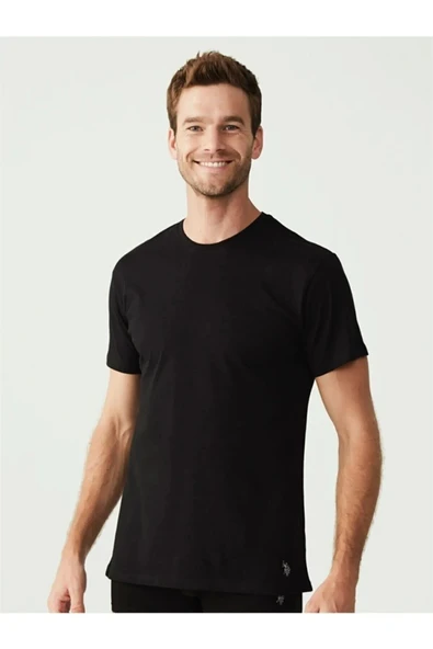 U.S. Polo Assn. Erkek 2'li Yuvarlak Yaka Atlet - Resim 5