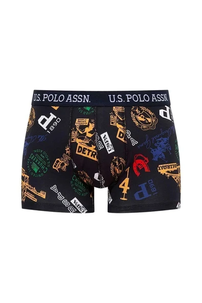 U.S. Polo Assn. Erkek 2'li Baskılı-Lacivert Boxer
