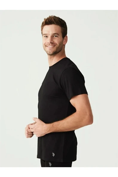 U.S. Polo Assn. Erkek 2'li Yuvarlak Yaka Atlet - Resim 6
