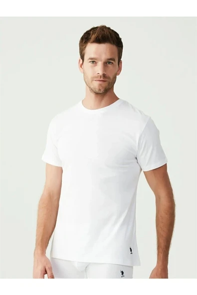 U.S. Polo Assn. Erkek 2'li Yuvarlak Yaka Atlet - Resim 2