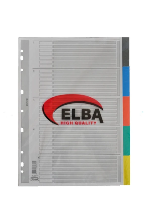 Bafix Seperatör 5 Renkli Karton A4